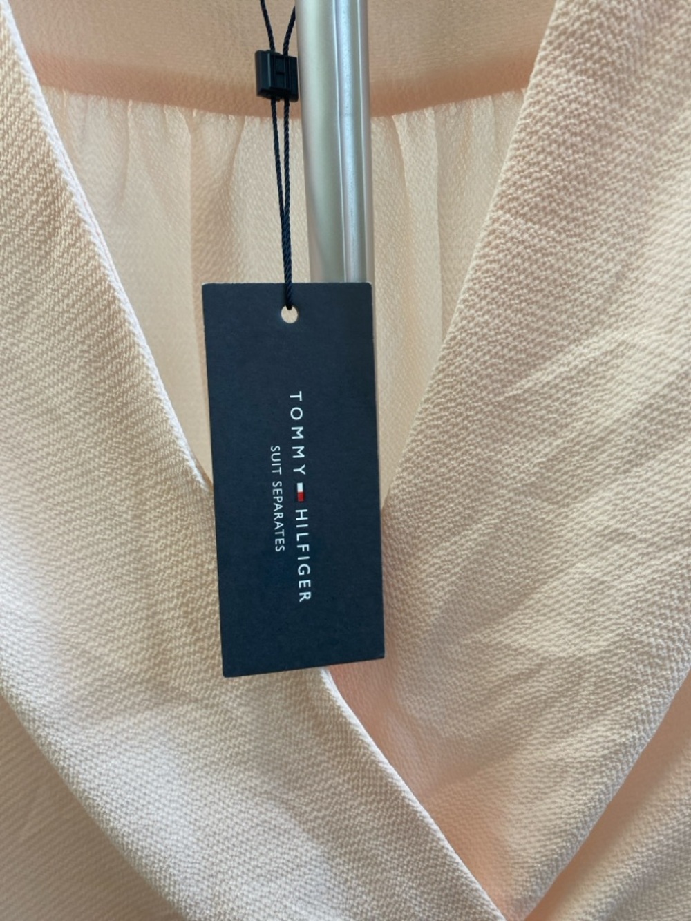 Tommy Hilfiger Soft Blush Pink V-Neck Peplum Top Size M - Picture 4 of 9
